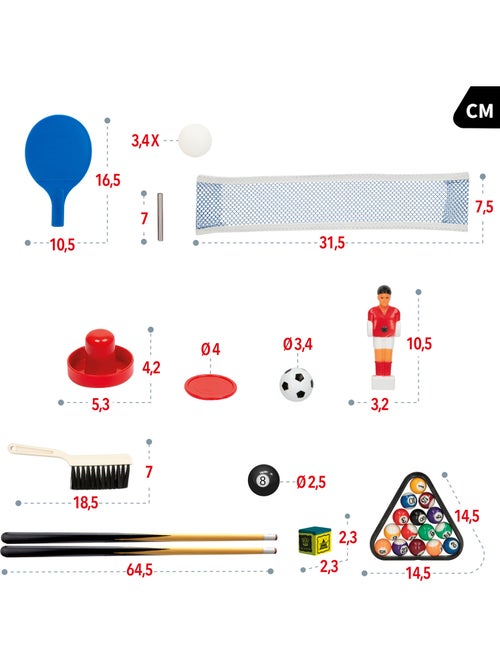 4-in-1 multi-game tafel met poten cb games - Kiabi 4-in-1 multi-game tafel met poten cb games - Kiabi