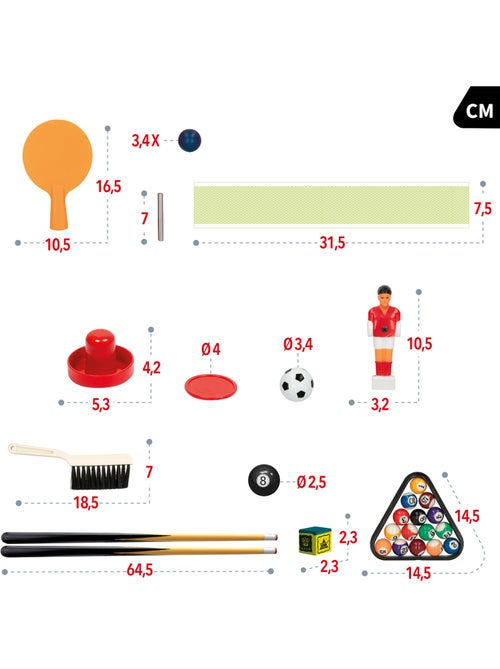 4-in-1 tafel voor meerdere spellen, geschikt voor op het bureau, 89x42,5x28,5 cm cb games - Kiabi 4-in-1 tafel voor meerdere spellen, geschikt voor op het bureau, 89x42,5x28,5 cm cb games - Kiabi