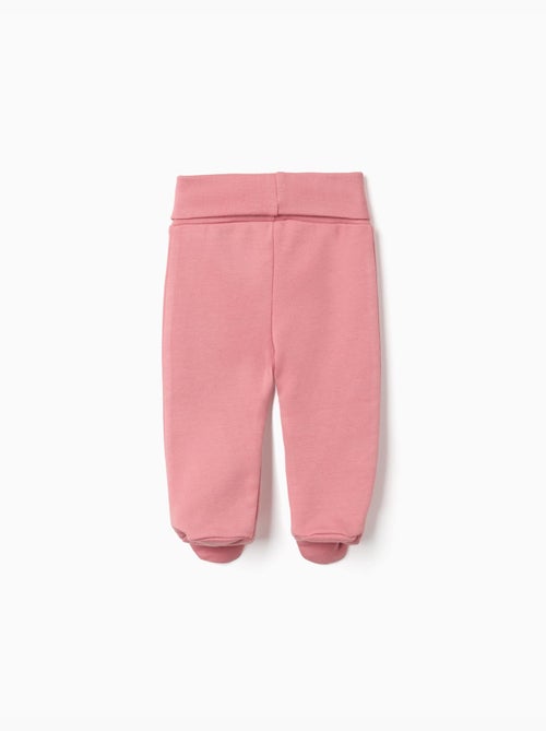4 pantalons avec pieds en coton unis/imprimés - Kiabi