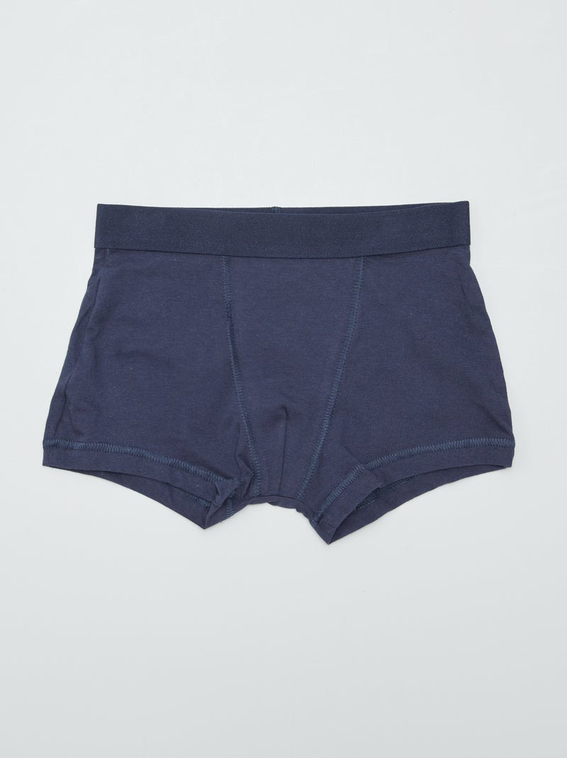 5 boxers unis Bleu - Kiabi