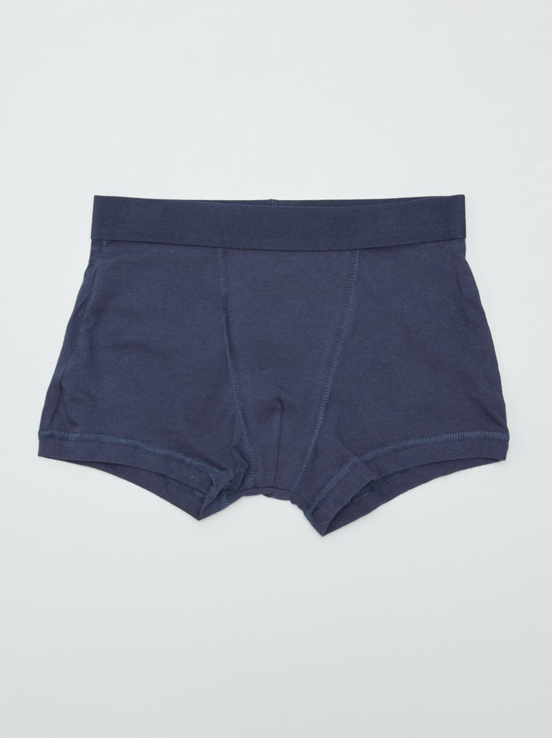 5 boxers unis Bleu - Kiabi