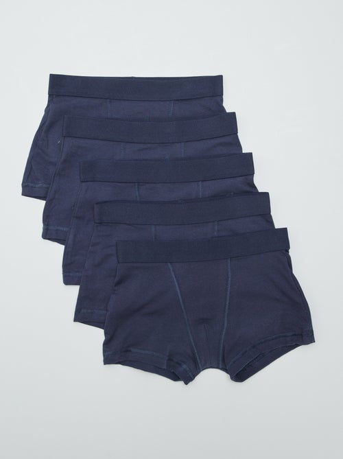 5 effen boxershorts - Kiabi