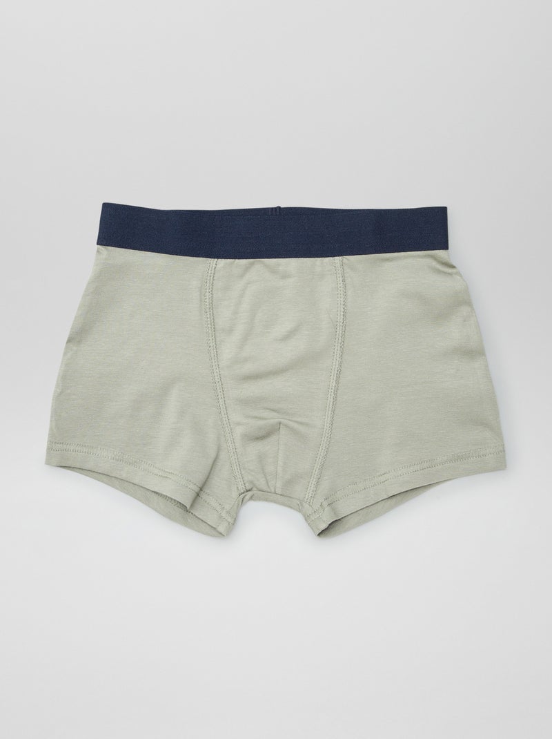 5 effen boxershorts GROEN - Kiabi