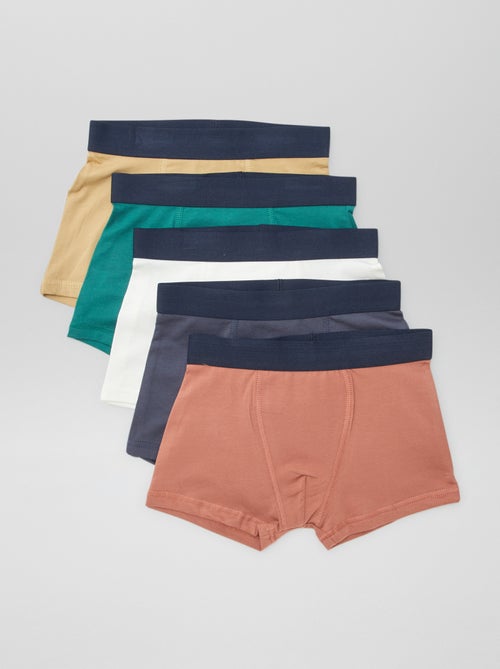 5 effen boxershorts - Kiabi