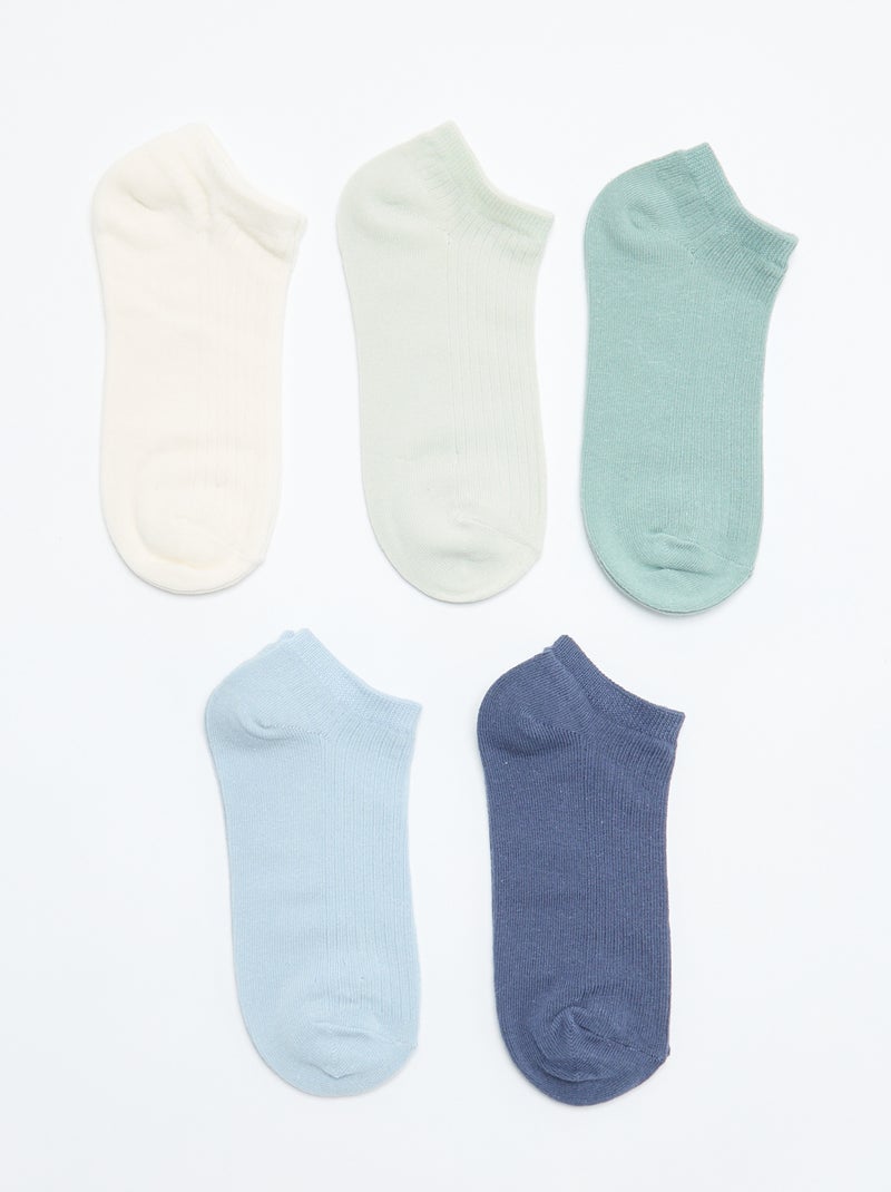 5 paar onzichtbare sokken Blauw - Kiabi