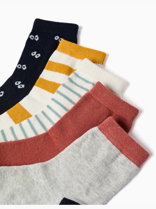5 paires de chaussettes avec détails contrastés - Kiabi