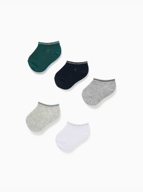 5 paires de socquettes à rayures - Kiabi