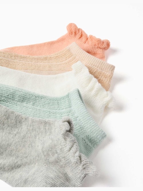 5 paires de socquettes avec volants/jacquard - Kiabi