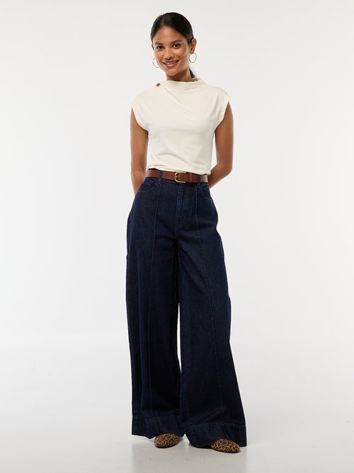 5-pocket-jeans met brede pijpen - Kiabi