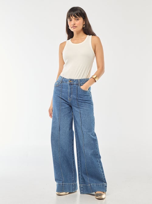 5-pocket-jeans met brede pijpen - Kiabi