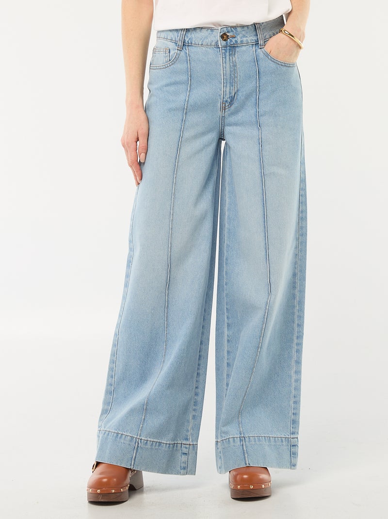 5-pocket-jeans met brede pijpen Blauw - Kiabi
