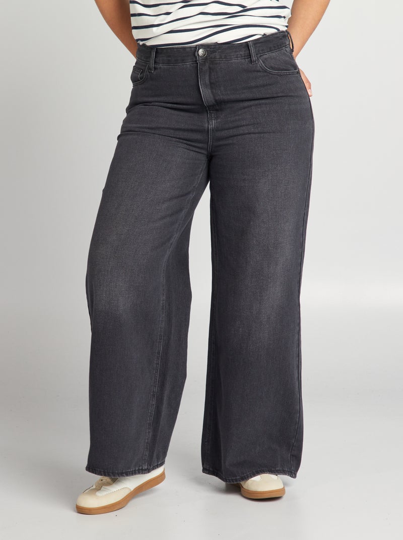 Youlee Zomerbroek voor dames, met brede pijpen, denim, overall, overall, Stijl 20 groen, L