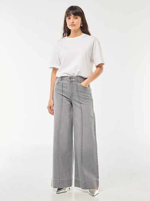 5-pocket-jeans met brede pijpen - Kiabi