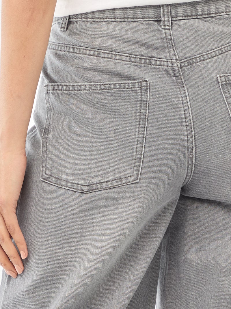 5-pocket-jeans met brede pijpen Grijs - Kiabi