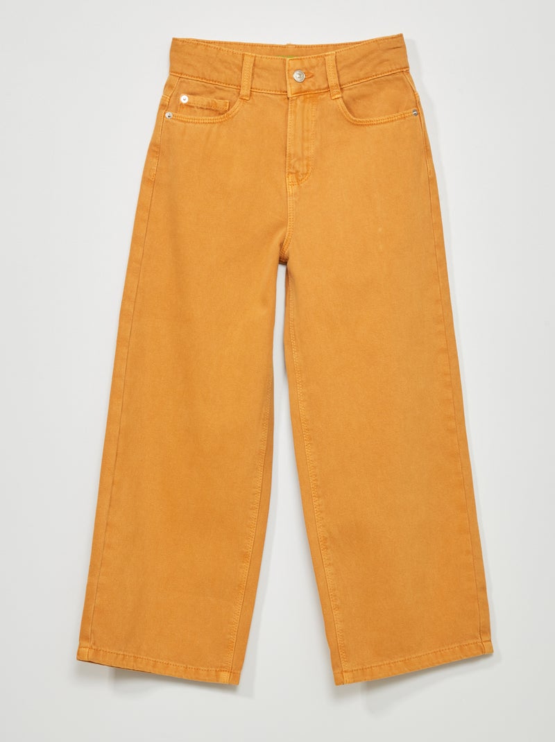 5-pocket-jeans met wijde pijpen GEEL - Kiabi