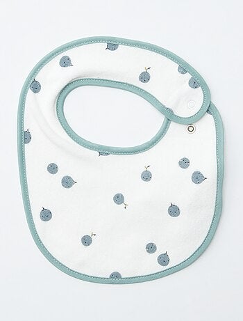 5 slabbetjes met leuke prints en drukknoopsluiting