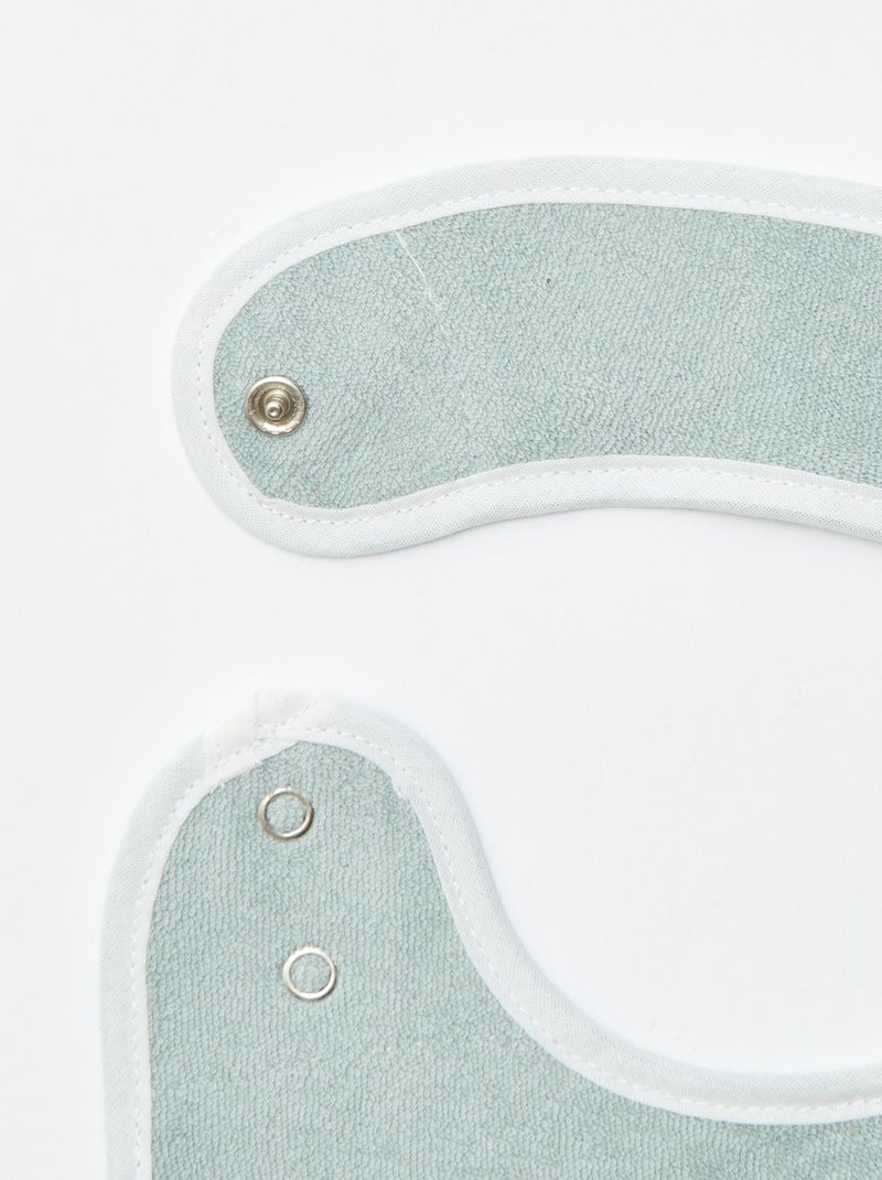 5 slabbetjes met leuke prints en drukknoopsluiting BLAUW - Kiabi