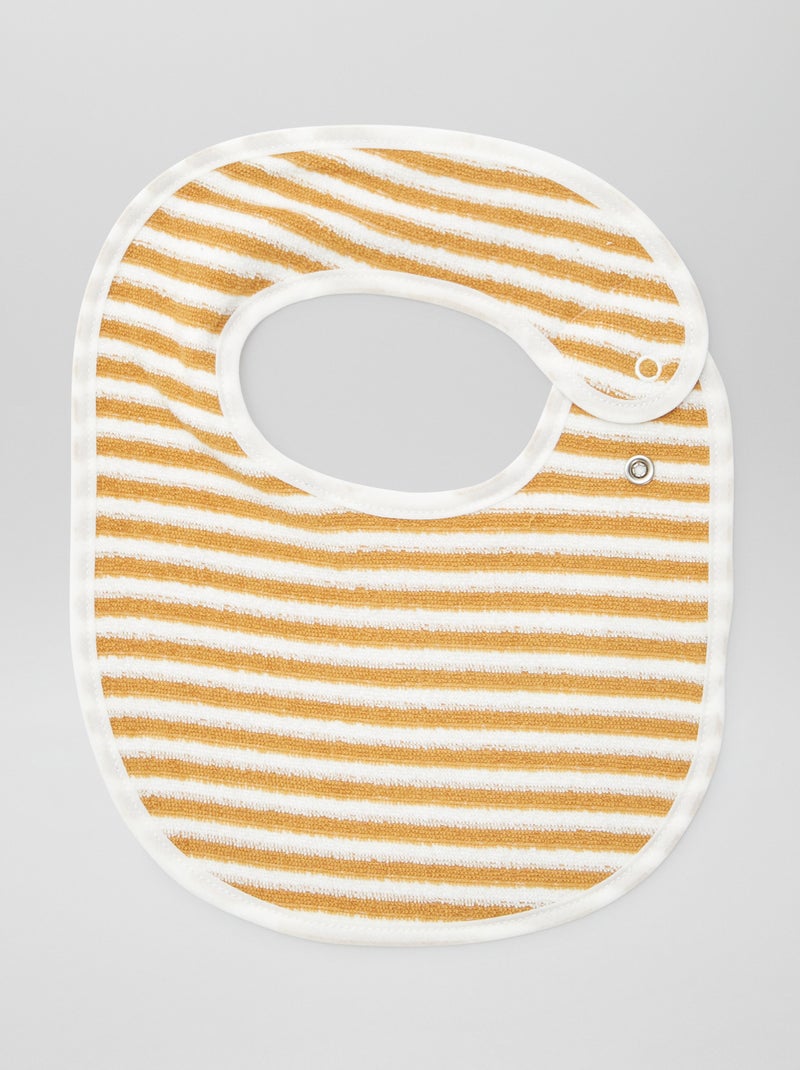 5 slabbetjes met leuke prints en drukknoopsluiting BRUIN - Kiabi