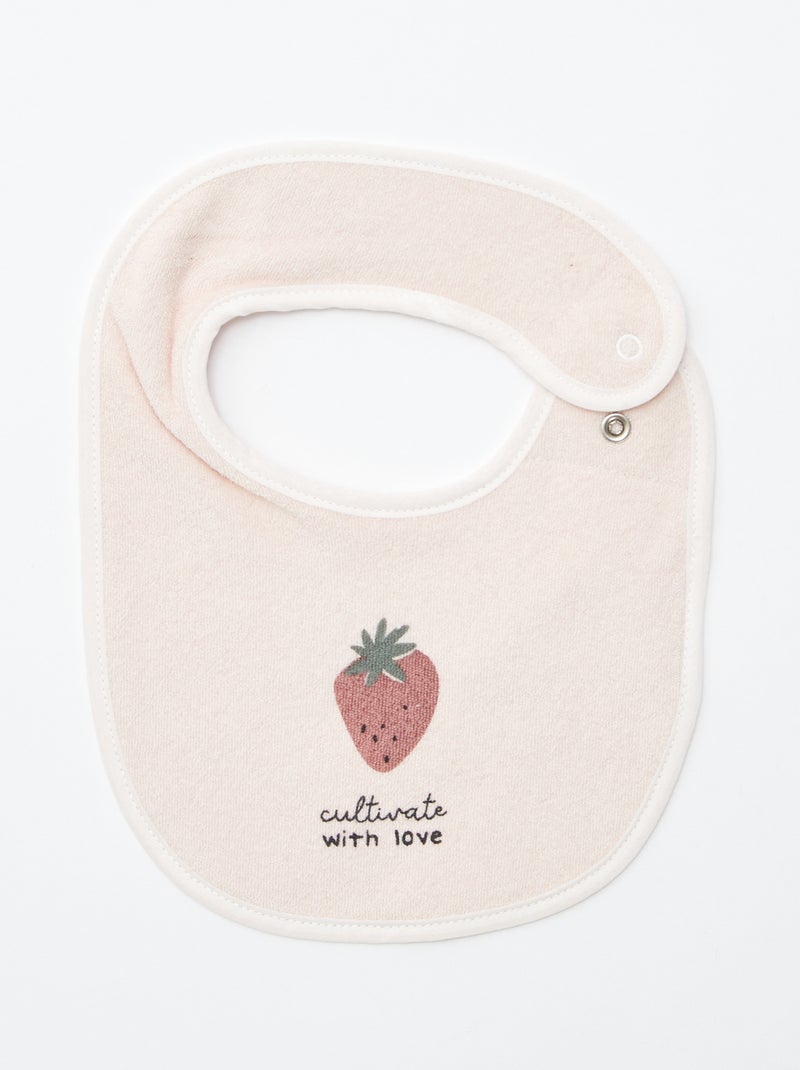 5 slabbetjes met leuke prints en drukknoopsluiting ROSE - Kiabi