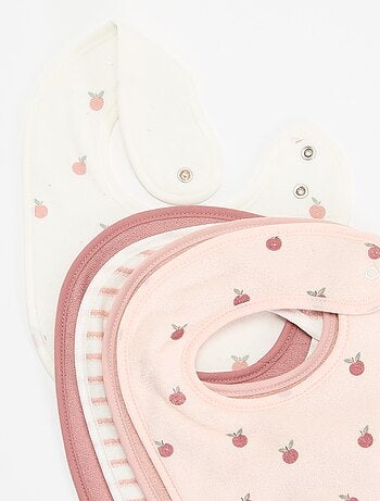 5 slabbetjes met leuke prints en drukknoopsluiting