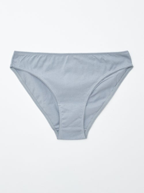 5 slips, effen en met print - Kiabi