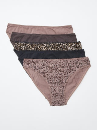 5 slips, effen en met print