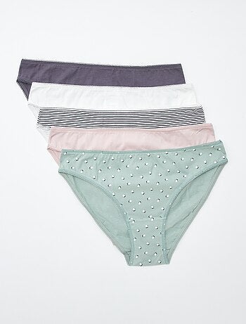 5 slips, effen en met print
