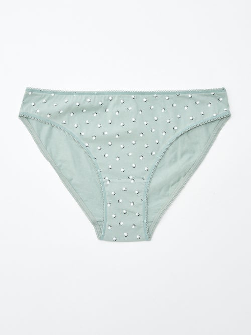 5 slips, effen en met print - Kiabi