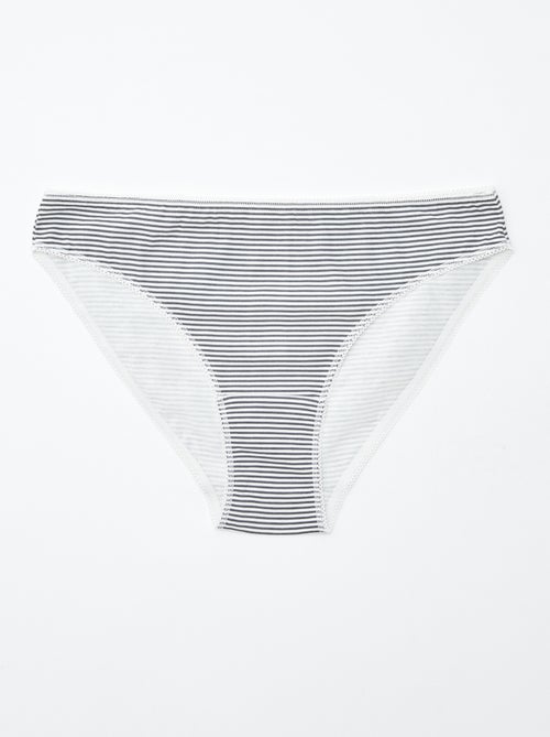 5 slips, effen en met print - Kiabi