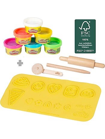 6 Boites de pâte à modeler + tapis 3D et accessoires 'roba x Play-Doh'