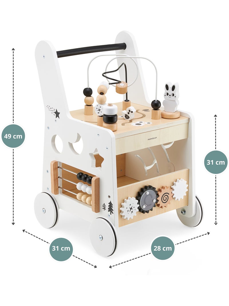 6-in-1 houten loopwagen met educatieve tafel N.v.t. - Kiabi