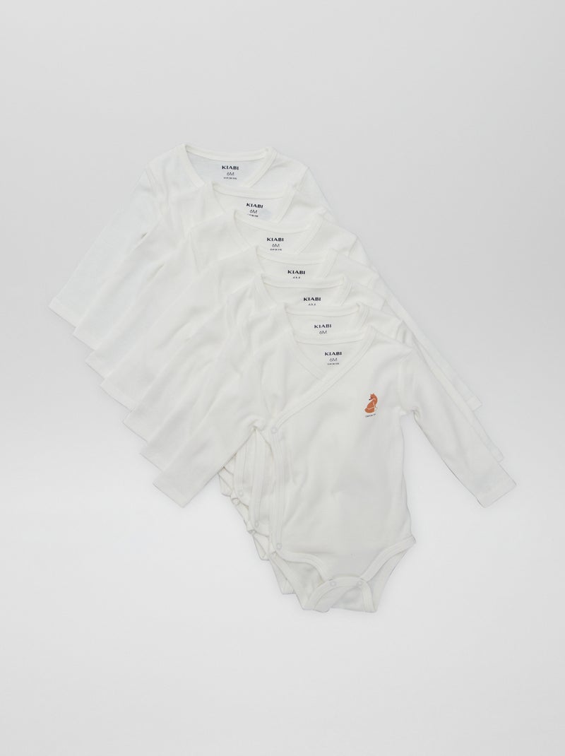 7 kruismodel bodies + opbergzak WIT - Kiabi