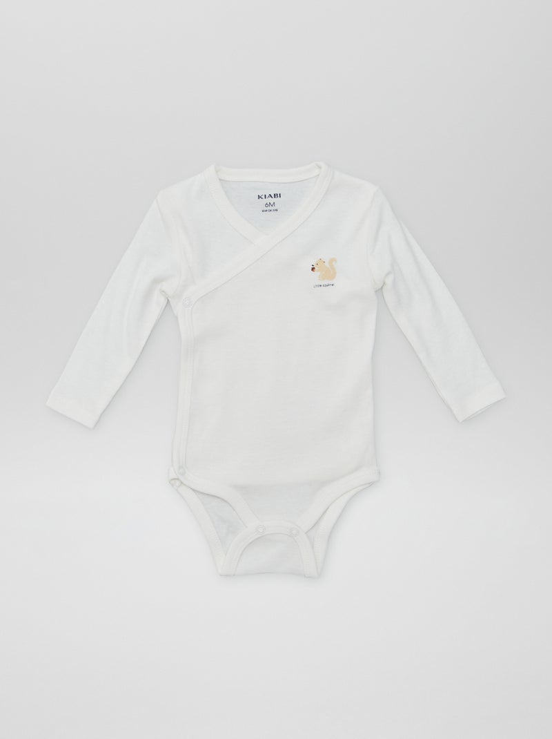 7 kruismodel bodies + opbergzak WIT - Kiabi