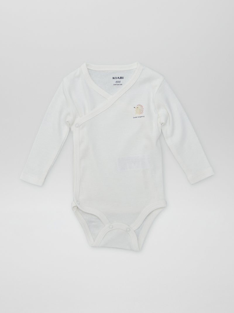 7 kruismodel bodies + opbergzak WIT - Kiabi