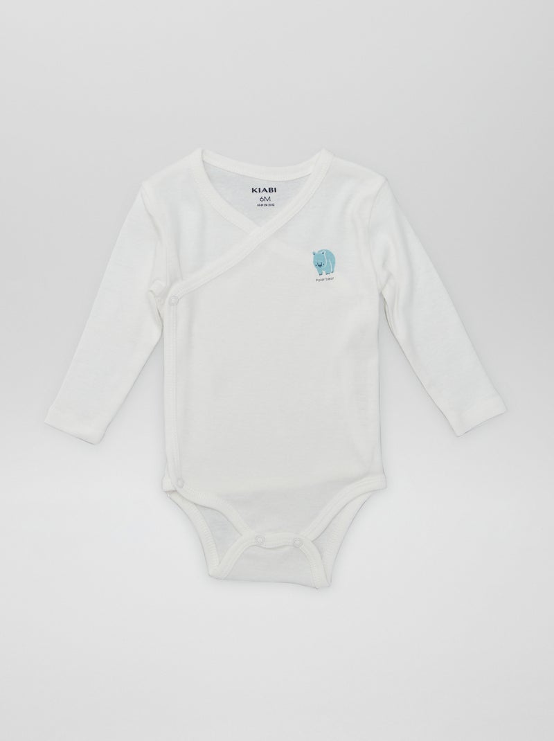 7 kruismodel bodies + opbergzak WIT - Kiabi