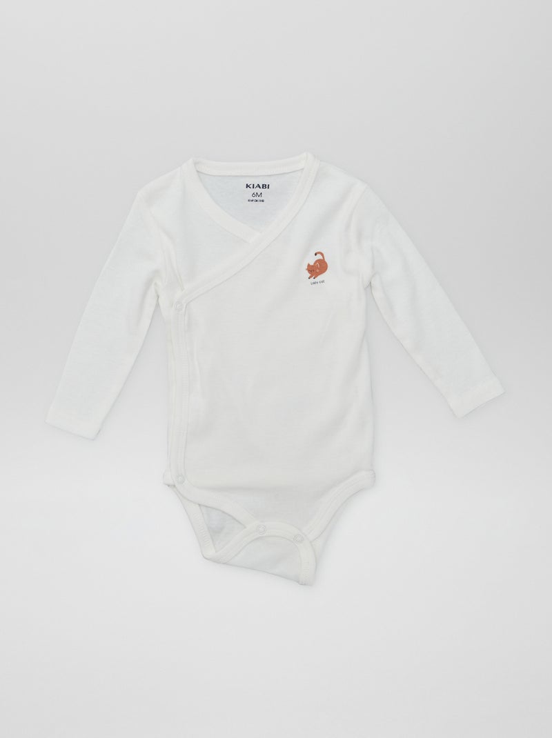 7 kruismodel bodies + opbergzak WIT - Kiabi