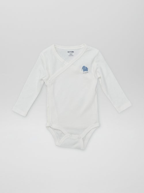 7 rompertjes met overslag + opbergzakje - Kiabi
