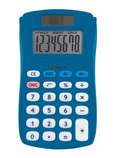 8-cijferige blue zakrekenmachine met rubberen afwerking - Kiabi 8-cijferige blue zakrekenmachine met rubberen afwerking - Kiabi