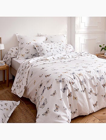 80 thread count katoenen perkal kussensloop met vlindermotief