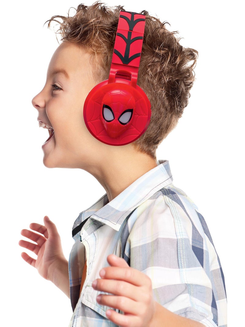 85db spiderman bluetooth koptelefoon met verlichting Rood - Kiabi
