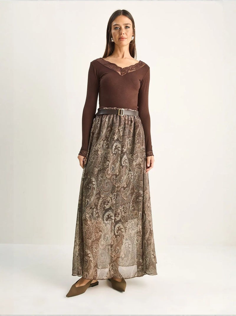 A-lijnrok van katoenmix lucci Multicolor - Kiabi
