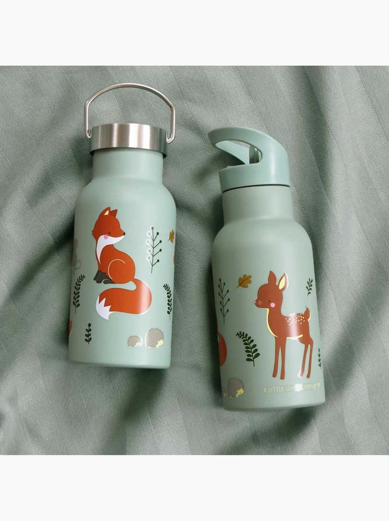 A little lovely company | gourde inox isotherme enfant 350 ml avec paille Vert d'eau - Kiabi
