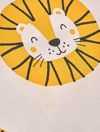Aan beide zijden te gebruiken dekbedset met leeuwenprint - Voor 1-persoonsbed