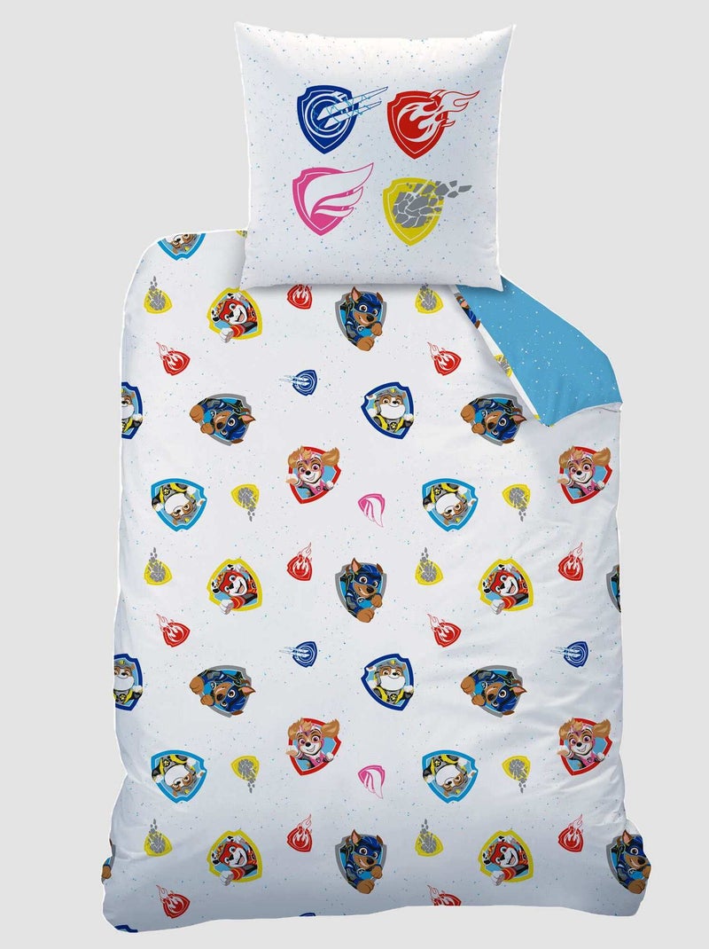 Aan beide zijden te gebruiken dekbedset met PAW Patrol-print BLAUW - Kiabi