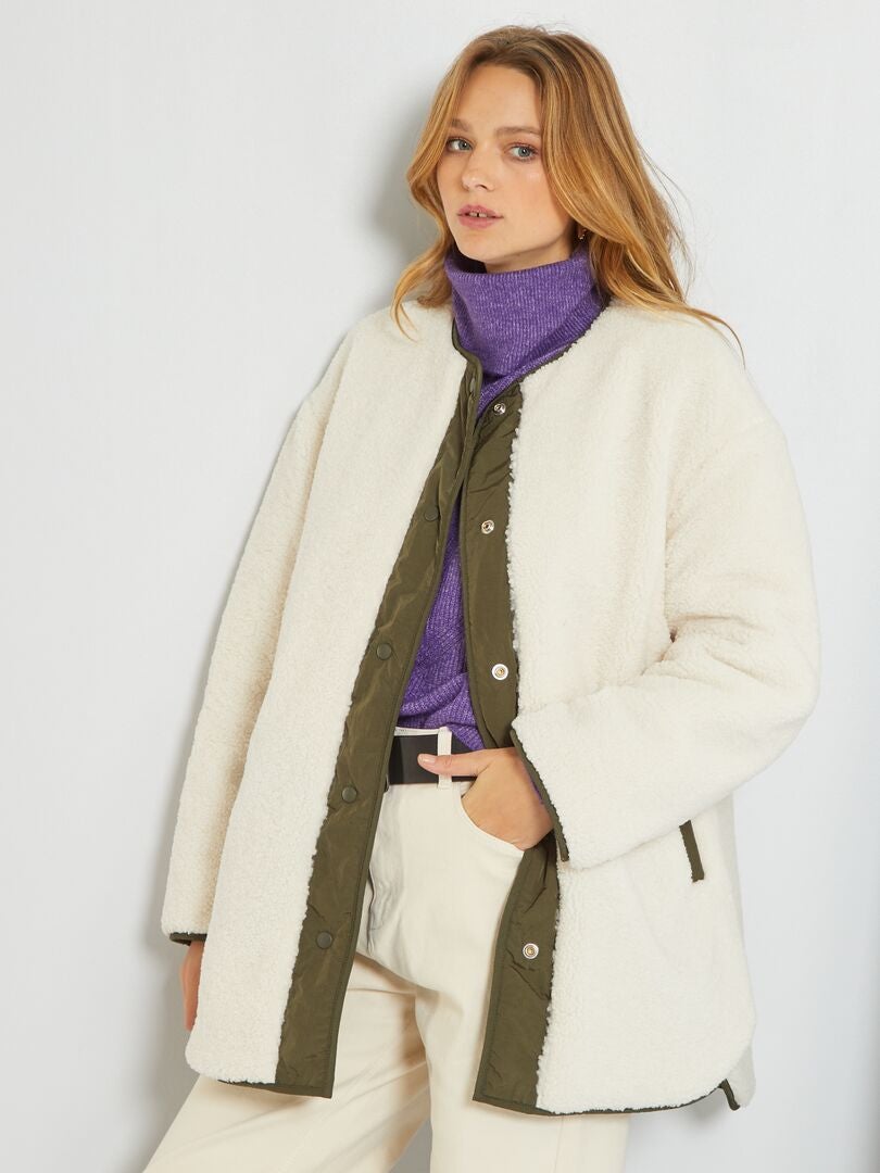 Zijden jacket- gevoerd jasje met fleece - vogels