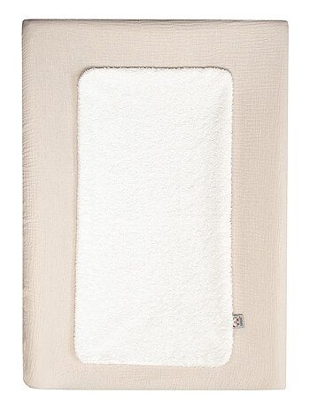Aankleedkussenhoes voor baby van katoenen mousseline