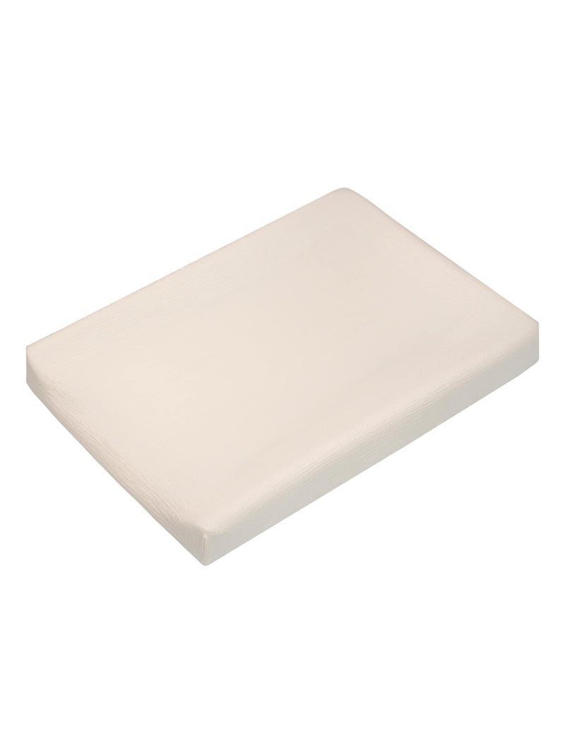 Aankleedkussenhoes voor baby van katoenen mousseline Beige - Kiabi