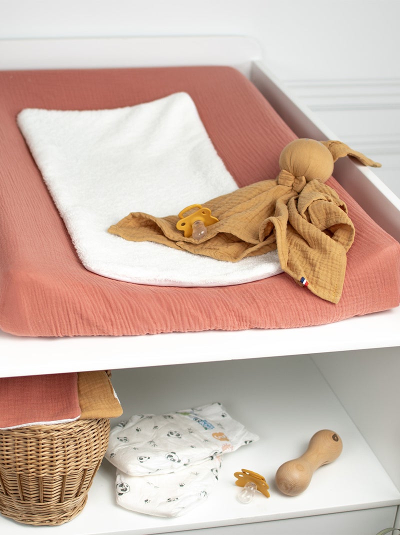 Aankleedkussenhoes voor baby van katoenen mousseline Bruin - Kiabi