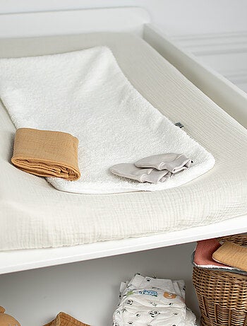 Aankleedkussenhoes voor baby van katoenen mousseline