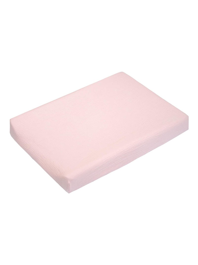 Aankleedkussenhoes voor baby van katoenen mousseline Roze - Kiabi